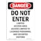 Signmission OSHA Danger Sign, 10" Height, Rigid Plastic, Do Not Enter Limited Access Area, Portrait OS-DS-P-710-V-2134 - alternate 1